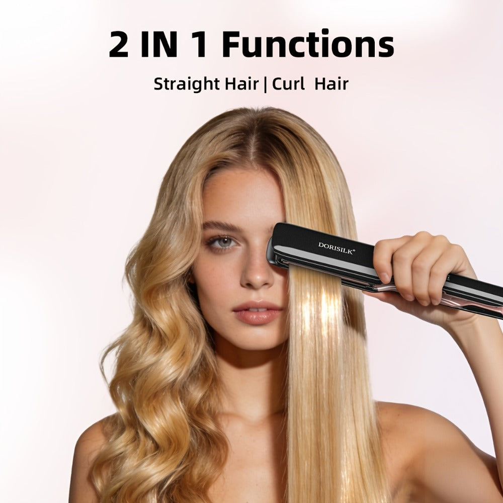 Plasma Ionic Hair Straightener with 500°F LCD Controls, 60-Minute Auto-Off and 1inch or Black Options