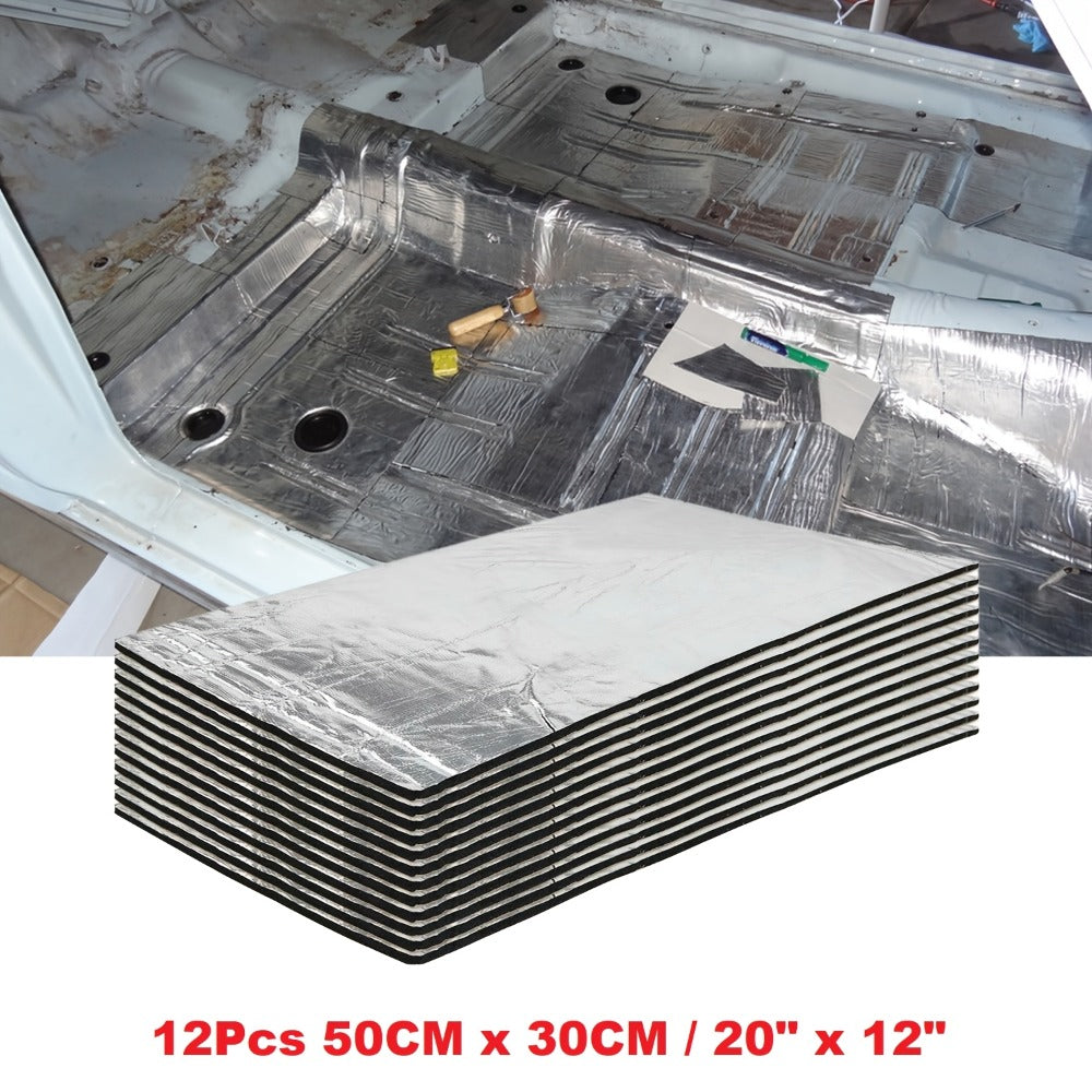 Car Sound Deadening Mat 276MIL 19sqft – 12 Sheets 20"x12" Auto Sound Dampening & Heat Insulation for Door Hood Trunk Floor Firewall