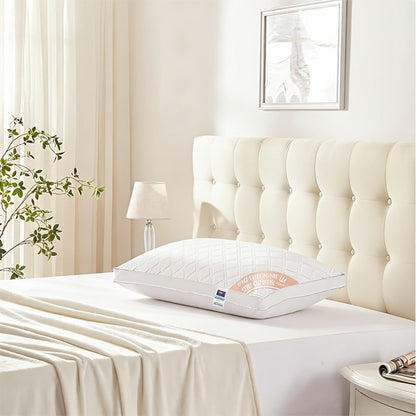 Queen Size Pillows for Side Sleepers, 800g Heavyweight Hotel Collection, Down Alternative, Ultra-Plush & Resilient
