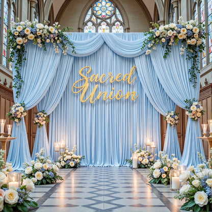 Photography Backdrop 4-Pack 5x10ft Polyester Spandex Background Cloth | Wrinkle-Resistant, Soft & Smooth with Pole Pockets | Wedding