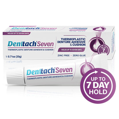 Thermoplastic Denture Cushion Adhesive & Soft Reliner, 7-Day Secure Hold, Zinc-Free No-Glue Formula, Upper &