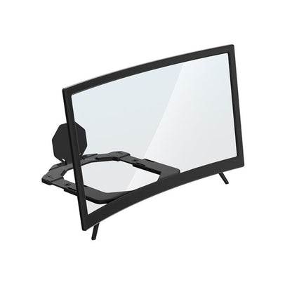 Phone Screen Magnifier 14 or 16 Inch Curved Foldable Stand – Choose HD or Standard Definition Wide Angle Eye Protection Smartphone Amplifier