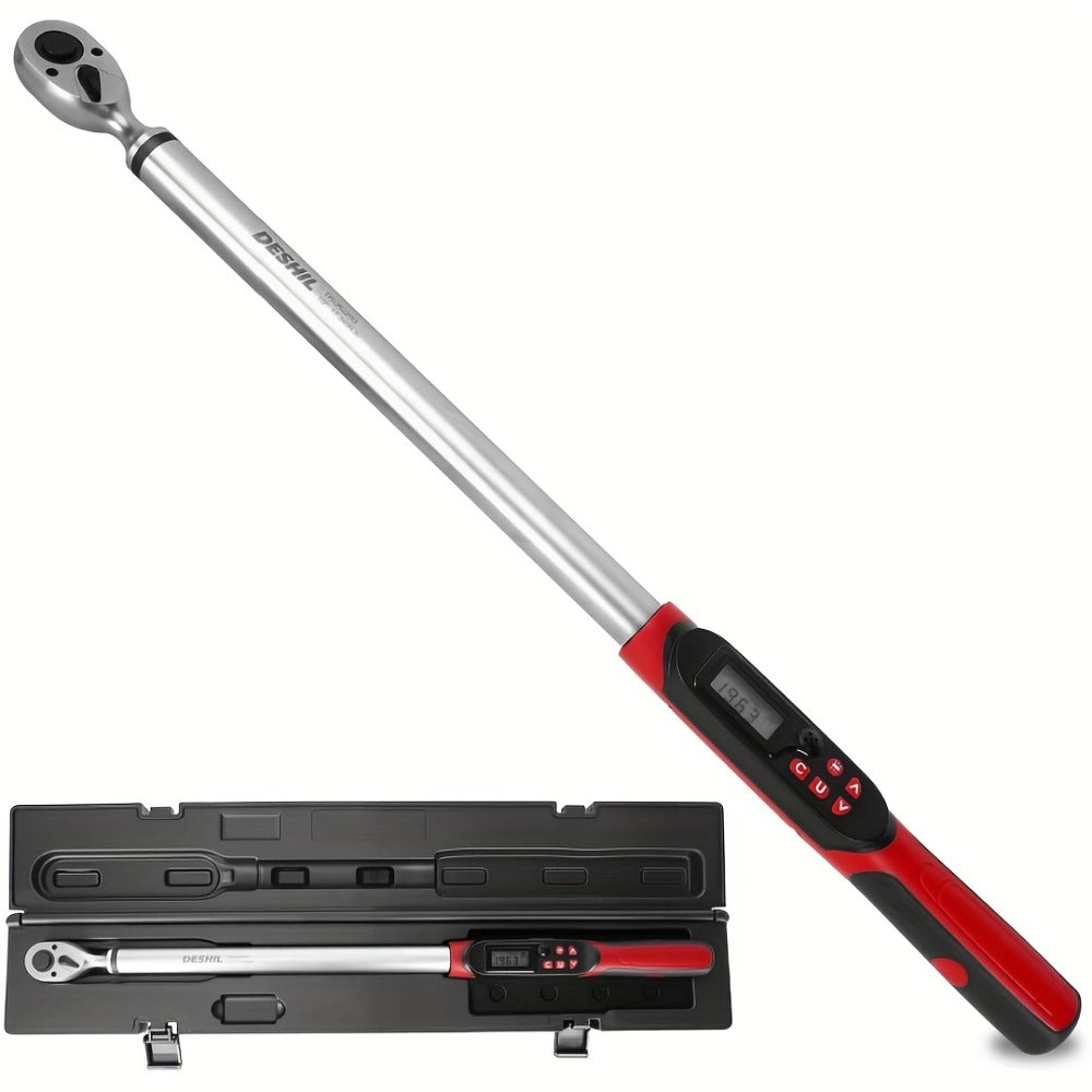 Digital Torque Wrench – 1/2" & 3/8" Drive, ±1% Accuracy, LED & Buzzer Alert, 4 Units, 500 Data Sets, Preset P1-P8