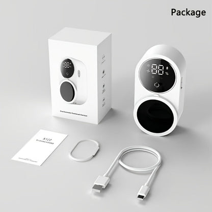 Enclosed Two-Slot Wall-Mounted Toothbrush Holder with Sensor Door, Display and USB Charging Cable