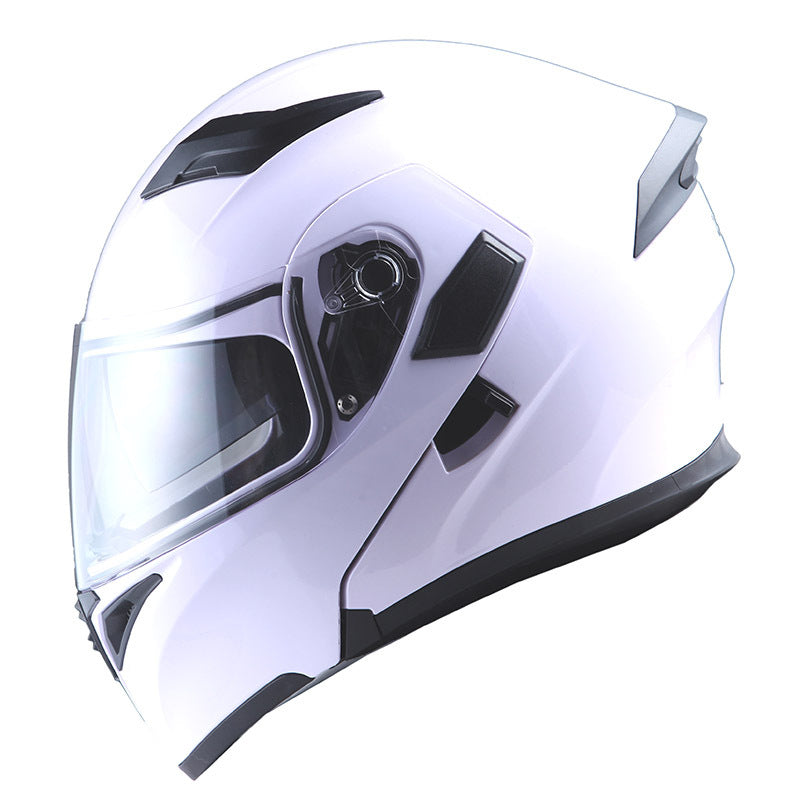 Motorcycle Helmet Modular Flip-Up Full-Face Shell with Dual Visors, S-XL Sizes and Arrow, Storm or Glossy Styles