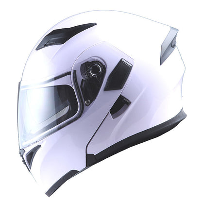 Motorcycle Helmet Modular Flip-Up Full-Face Shell with Dual Visors, S-XL Sizes and Arrow, Storm or Glossy Styles