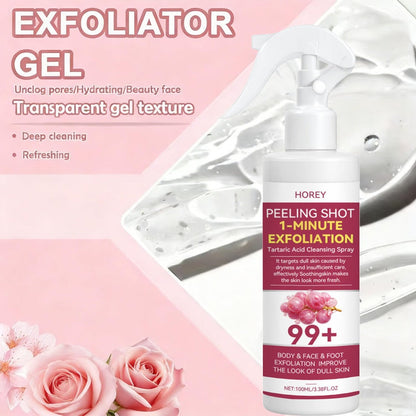 Grape & Malic Acid Exfoliating Gel for Face & Body, AHA Deep Cleansing Scrub, Removes Dead Skin Cells