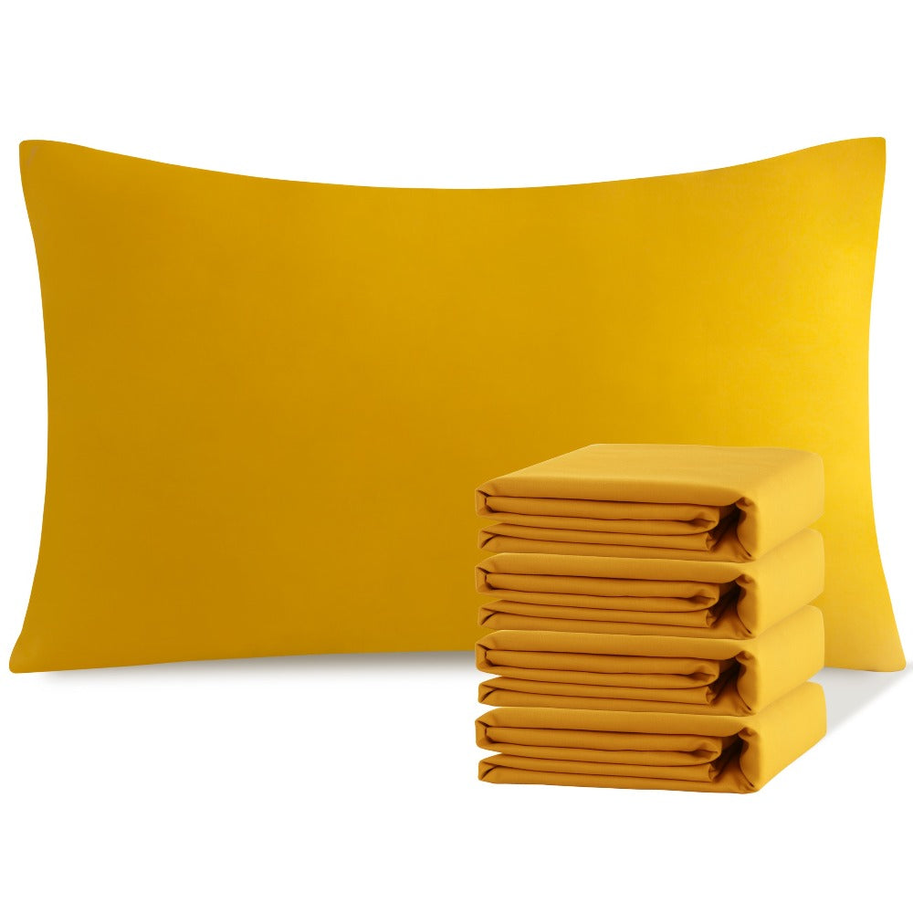 Pillowcases 4 Pack Queen 20x30 – Brushed Microfiber Soft Wrinkle-Free Fade-Resistant Envelope Closure Solid Color 32 Colors