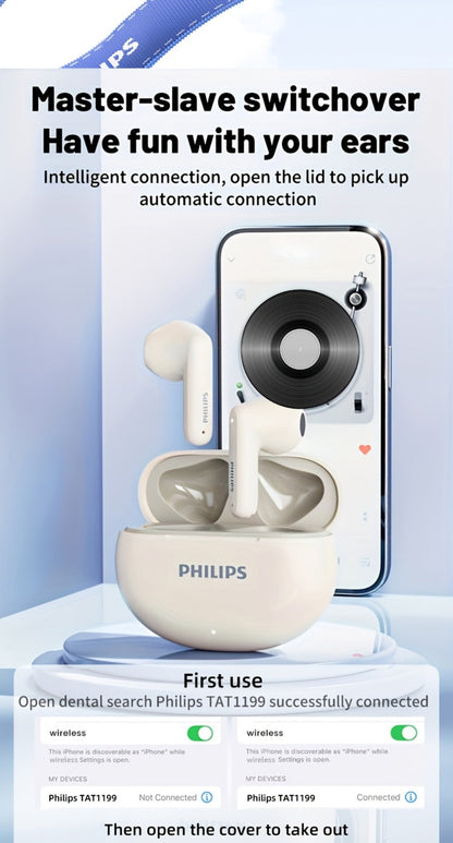 Bluetooth 5.4 Semi-Open Earbuds True Wireless TWS Charging Case Noise Cancelling Mic 20H Playtime for an Everyday Personal Care Routine