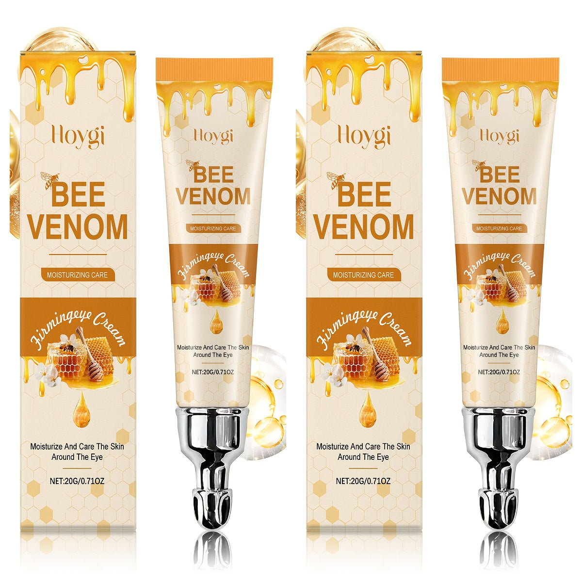 Eye Lifting Gel 2 Pack, Bee Venom Instant & Tightening Eye Cream, 60-Second Lift for Fine Lines, Dark Circles & Puffiness