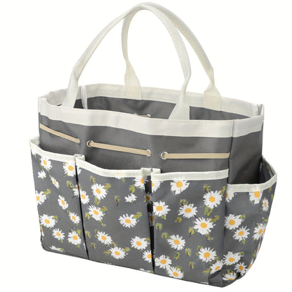 Garden Tool Bag Heavy Duty Multi-Pocket Organizer – Large Capacity Tool Storage Carrier Tote for Gardening, Lawn Care