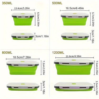 Storage Containers with Lids, Set, PEKARR 4-Piece Collapsible Rectangular Boxes with Latching Lids in Three Edge Colors