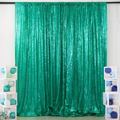 Sequin Backdrop Curtain for Party Wedding – 4x8ft Shimmering Glitter Curtain for Birthday Photo Booth Stage Decoration, Easy Hang