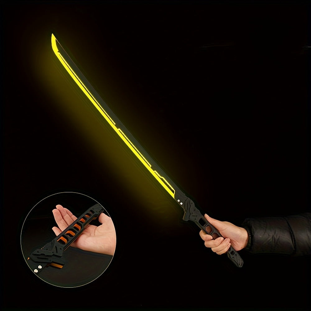 LED Cyberpunk Katana Prop 80cm Acrylic Luminous with the Listed Color, Size or Set Options for Everyday Use