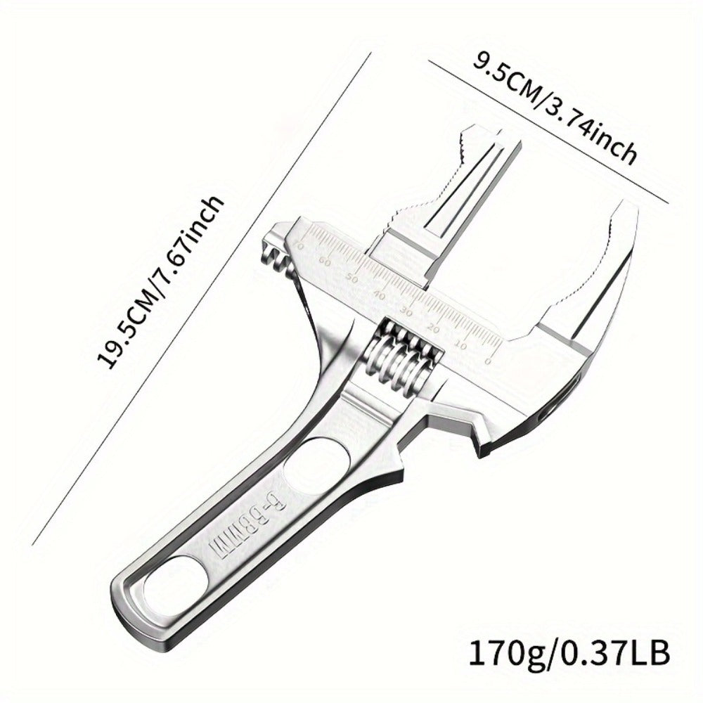 Bathroom Wrench Tool Multifunctional, Adjustable Double-Ended Open-End Wrench for Sink, Faucet, Water Pipe & Heating Repair