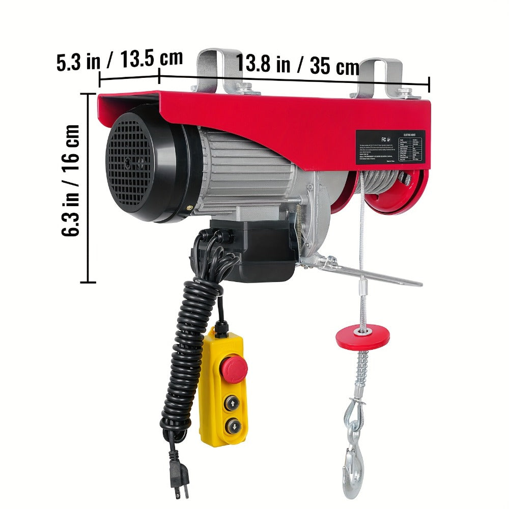 Electric Hoist Garage Hoist Winch 120V, Single Rope / Dual Rope, 40 ft Lift Height, Solid Copper Motor