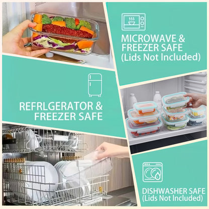 Glass Food Storage Containers 16-Piece Set 8 Glass Bowls with 8 Sealed Lids BPA Free Dishwasher Microwave Refrigerator Safe Meal Prep