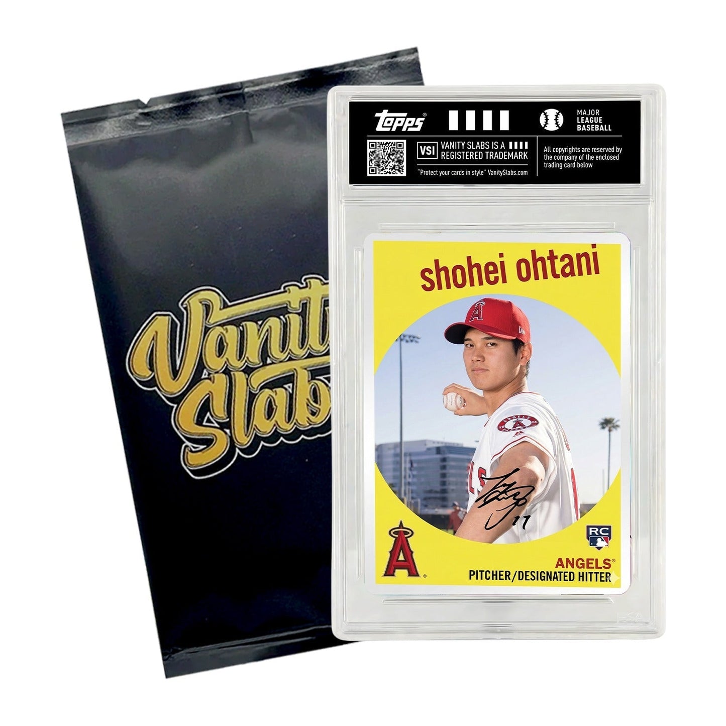 Sports Trading Cards, Baseball Mystery Vanity Slab with White Label or Two-Slab Options for Collectors