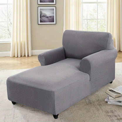 Chaise Lounge Cover Stretch Slipcover Jacquard Fabric Chair Sofa Protector for Living Room Bedroom Multi-Color