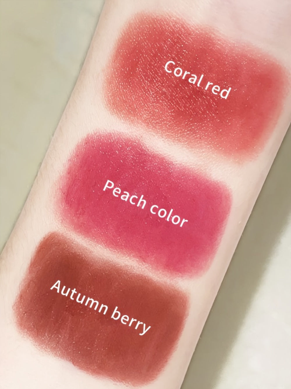 Powder Blush Set 3 Colors with Pearl Powder Rose Oil & Squalane Formula, for Makeup, Travel and Everyday Vanity Use