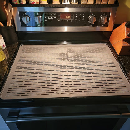 Silicone Stove Top Cover Protector 28x20 Inch, Heat-Resistant Glass Cooktop Cover for Electric & Ceramic Stoves