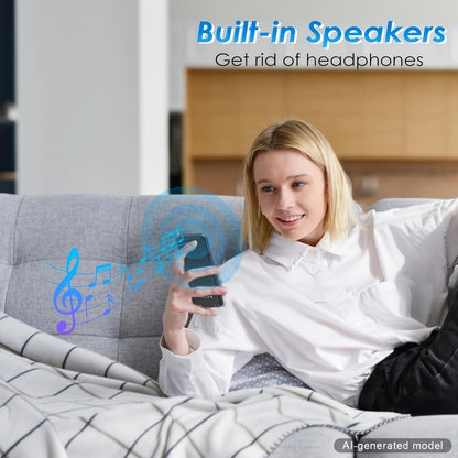 Bluetooth 5.0 MP3 Player with 64GB Micro SD Card, Built-In Speaker, FM Radio, Voice Recorder, E-Book & Photo Viewer