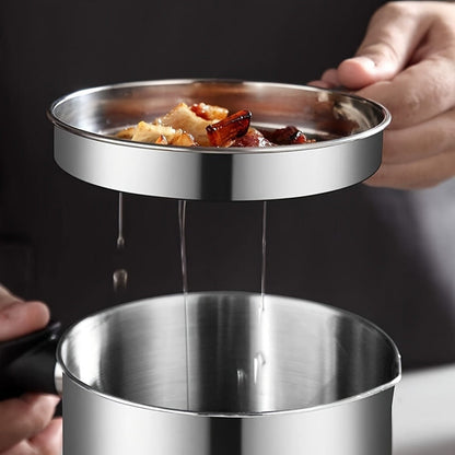 Grease Container with Strainer Stainless Steel – Kitchen Bacon Fat Storage Can with Easy Pour Handle for Cooking Oils and Fats