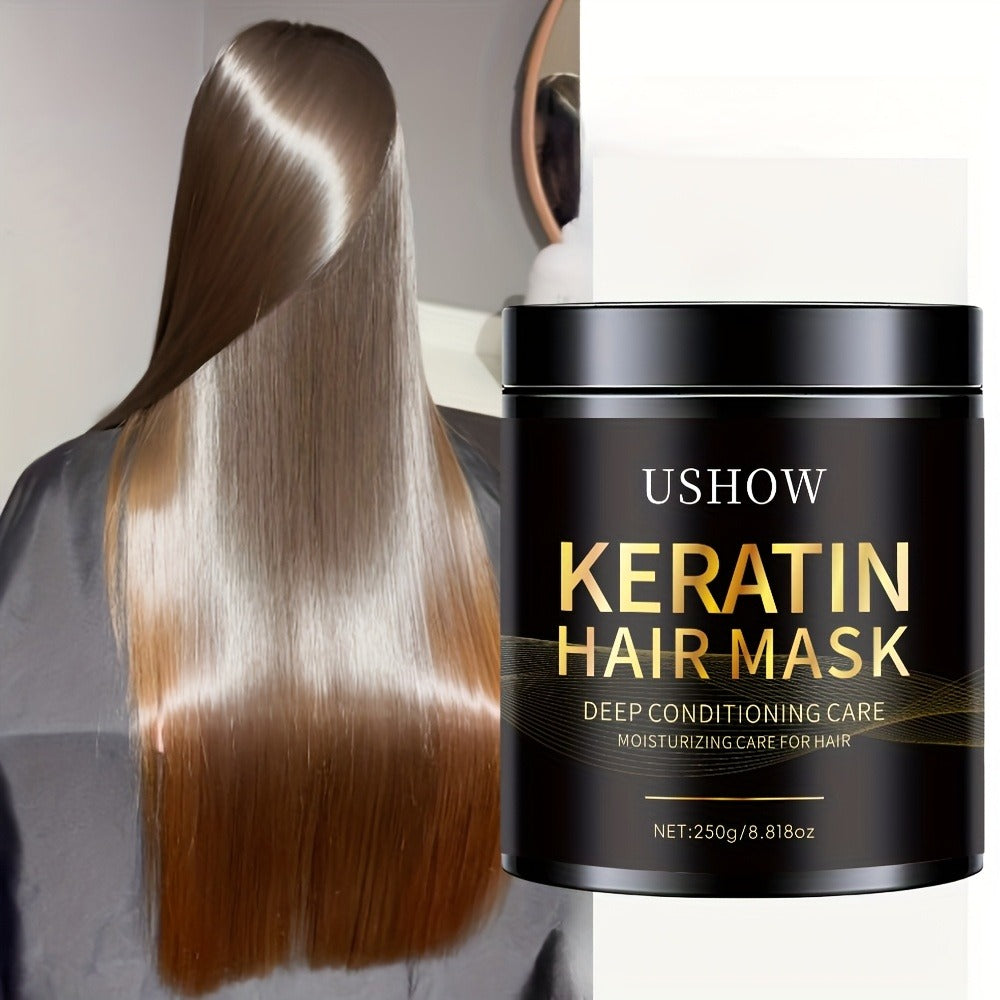 Deep Conditioning Keratin Hair Mask 250g with Collagen, Dry & Damaged Hair, Anti-Breakage, Reduces Split Ends