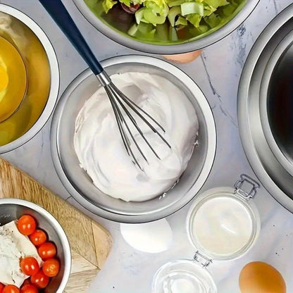Stainless Steel Mixing Bowl Large 15.75 Inch with Footed Base, Salad Bowl, Vegetable & Fruit Washing Basin