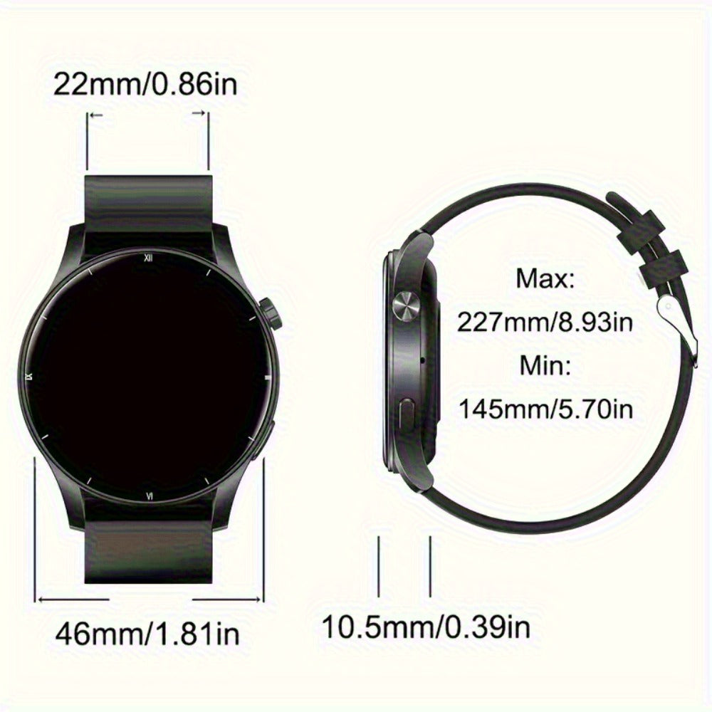 Smartwatch Round 2.01" Extra Large Screen with Wireless Calling, 100+ Sport Modes, Sleep and Heart Rate Readouts, Built-in Games Weather
