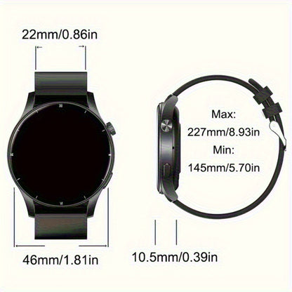 Smartwatch Round 2.01" Extra Large Screen with Wireless Calling, 100+ Sport Modes, Sleep and Heart Rate Readouts, Built-in Games Weather