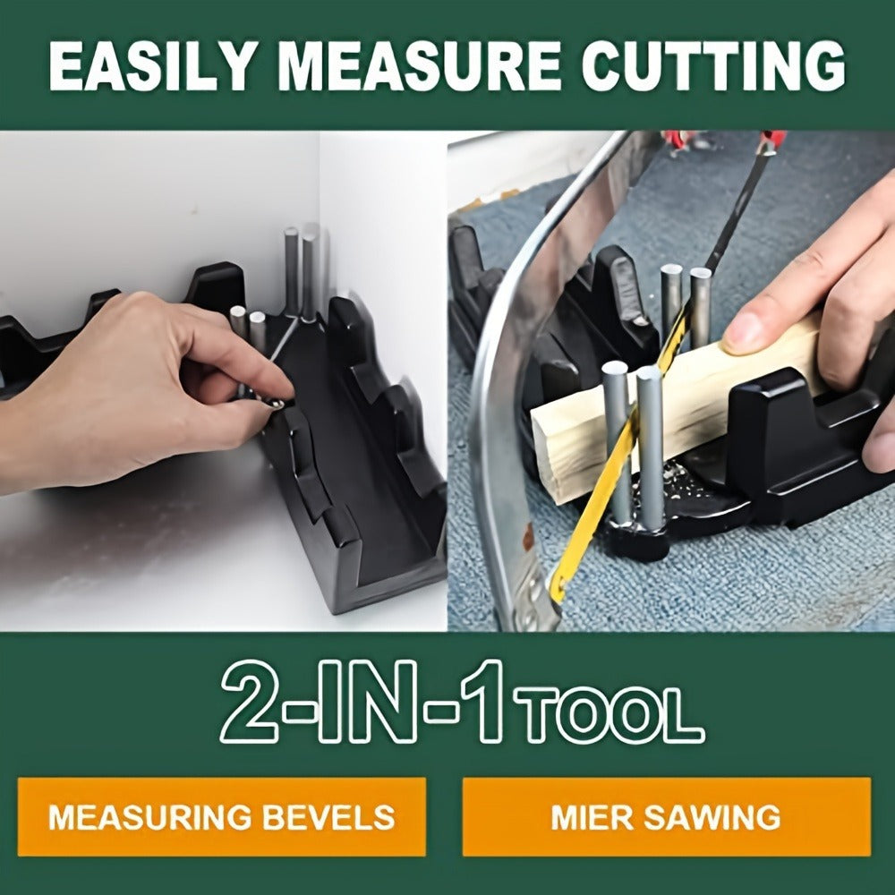 Miter Angle Finder 2-in-1 Measuring & Cutting Tool Manual Precision Protractor Portable Miter Saw Guide for Woodworking Home Improvement No