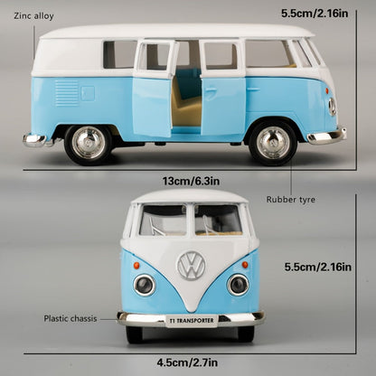 1:36 Volkswagen Bus Die-Cast Toy Car Model with Openable Doors & Pull-Back with the Listed Color, Size or Set Options for Everyday Use