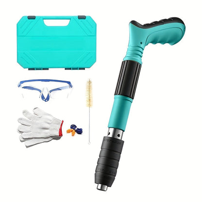Manual Nail Gun for Concrete & Brick - 5-Speed Adjustable Mini Nailer Compact Portable Nail Gun for DIY for Home and Salon Manicures