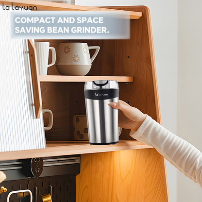200W-Labeled Electric Coffee Grinder with Press-Lid Control, Two-Leaf Blade and Three Housing Options