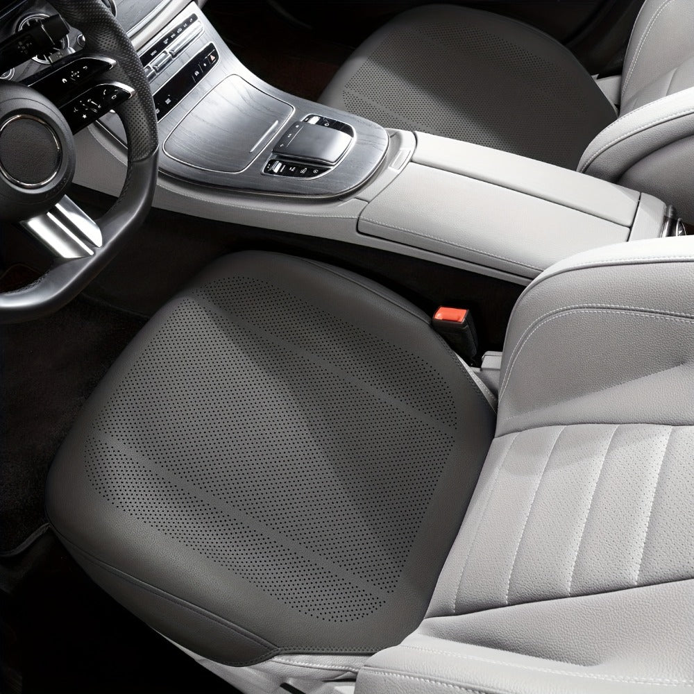 Perforated Car Seat Cushion Single Pad with 45 x 55cm Size and Black, White, Orange or Brown Color Options