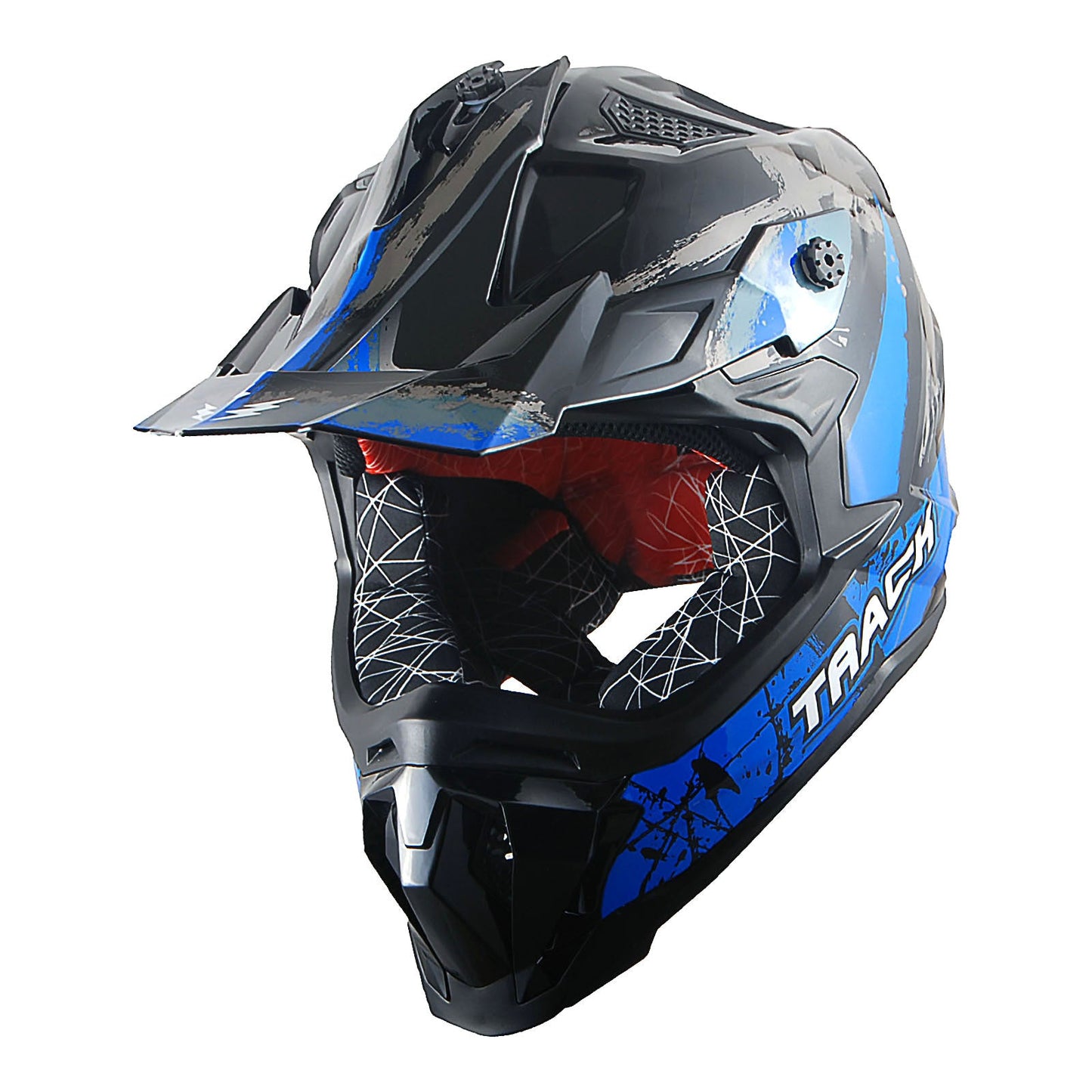 Motorcycle Helmet 1STORM Dirt-Bike Full-Face Shell with Peak Visor, XS-XXL Sizes, Padded Liner and Graphic Styles