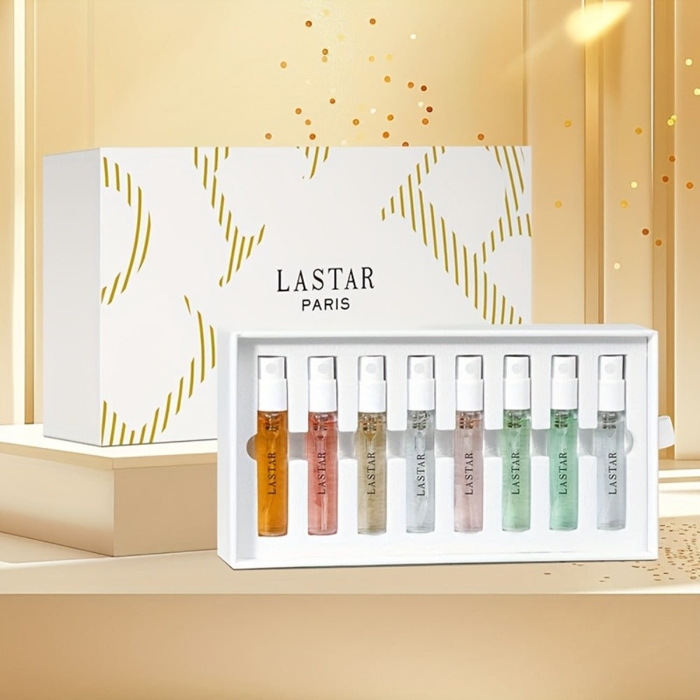 8 Piece Women's Perfume Gift Set Travel Size Mini EDT Bottles - Patchouli Fresh Floral Scents for Bath Time, Home Spa and Personal Care
