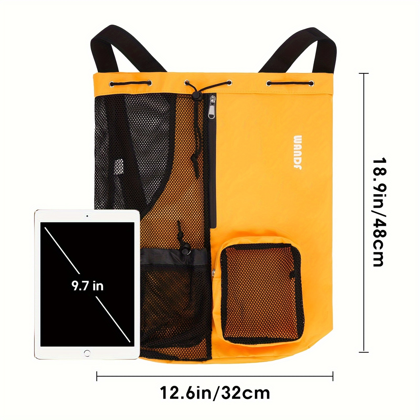 Mesh Drawstring Swim Bag – Quick-Dry Sports Backpack with Wet Pocket for Swimming, Gym & Beach, Lightweight Travel Bag for Women & Men