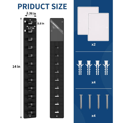Hat Organizer Wall Mounted 2-Pack, 24-Cap Storage Hooks, Adhesive or Drill Install, Closet Entryway Bedroom Hat Rack