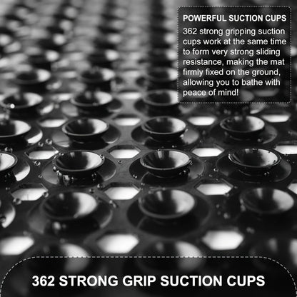Non-Slip Bath Mat with Suction Cups Machine Washable Quick-Dry Shower Mat with Drain Holes Bathtub Mat for Bathroom Tub Safety Comfort Wet
