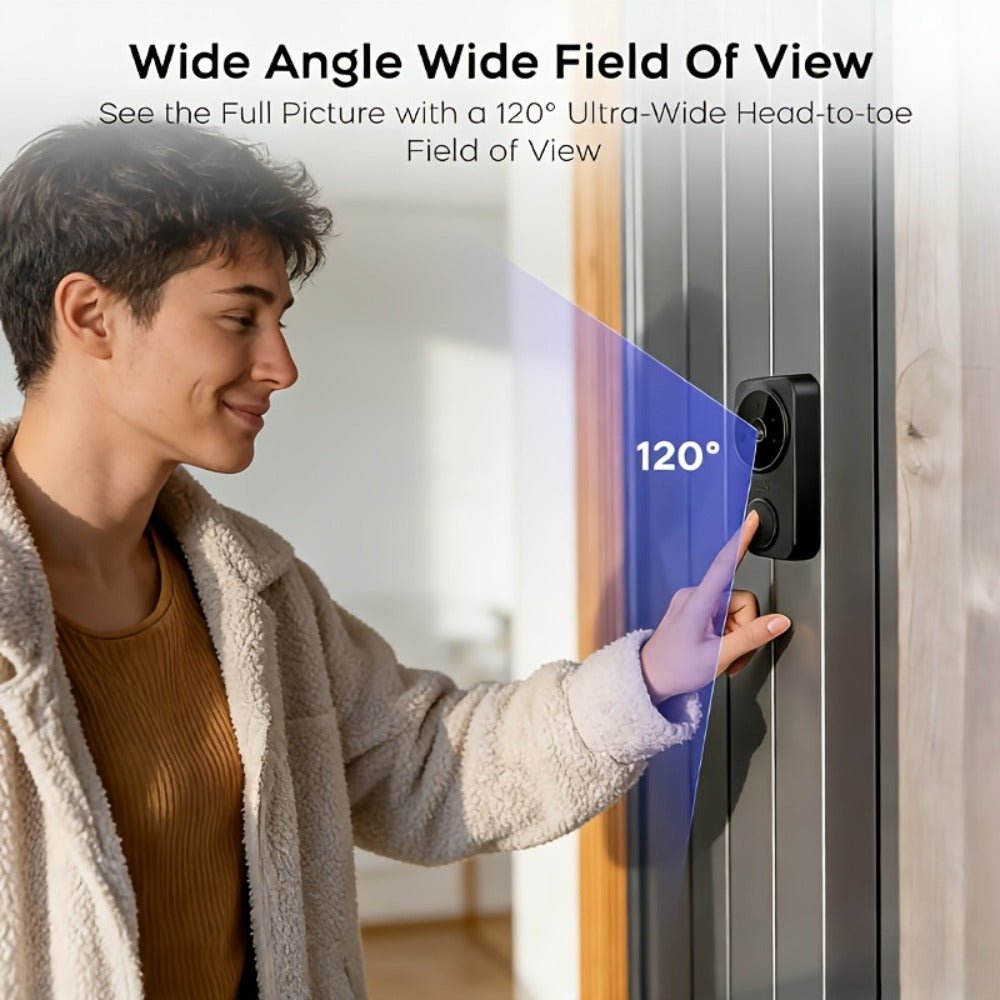 170° Wide Angle Video Doorbell Camera 1080P with 4.3" HD Monitor - No WiFi No App No Subscription