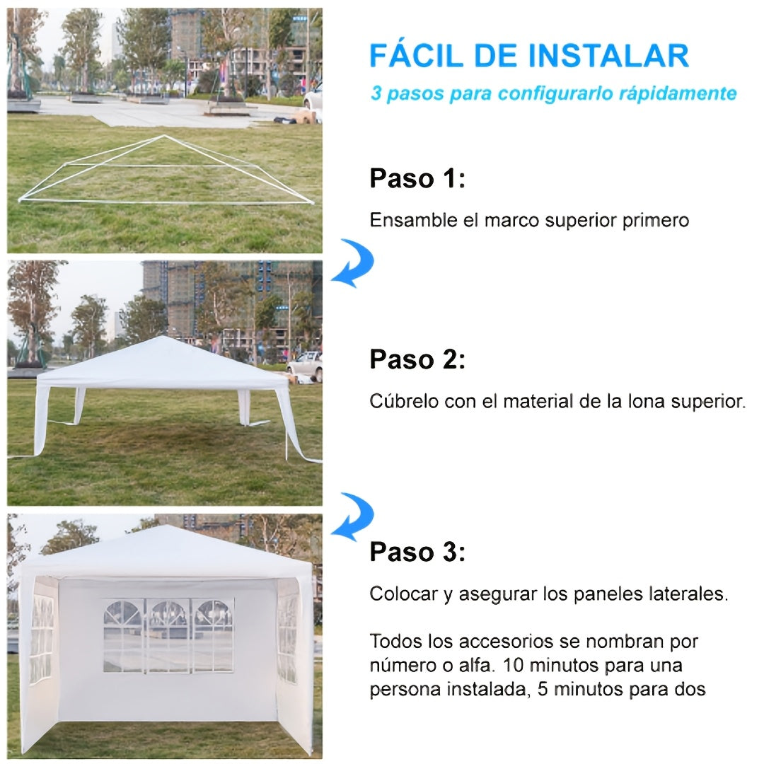Instant Canopy 10x10 FT Oxford Fabric UPF50+ Sidewalls Commercial for Garden, Patio and Yard Use