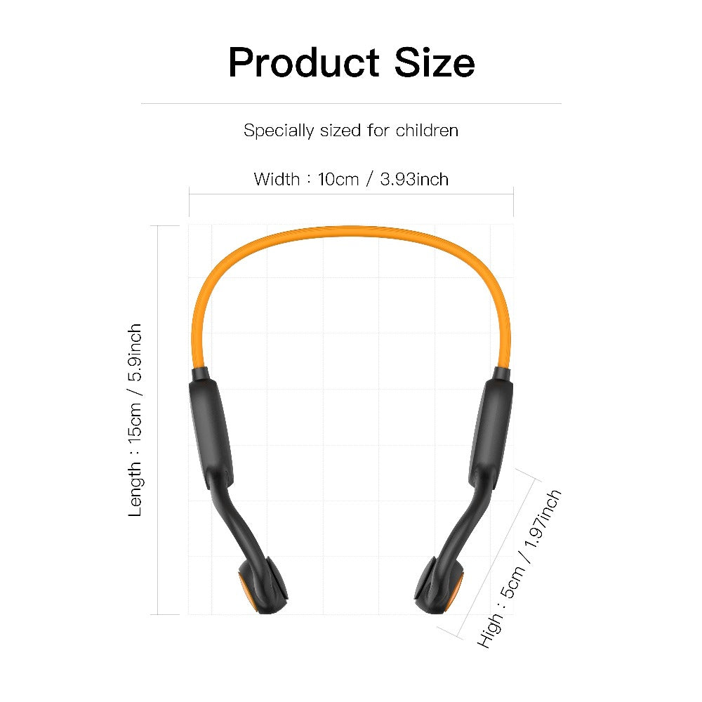 Kids Open Ear Headphones Air Conduction Wireless Bluetooth Headset Mic 20H Playtime for Bedside Audio, Alarms and Room Entertainment