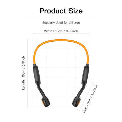 Kids Open Ear Headphones Air Conduction Wireless Bluetooth Headset Mic 20H Playtime for Bedside Audio, Alarms and Room Entertainment