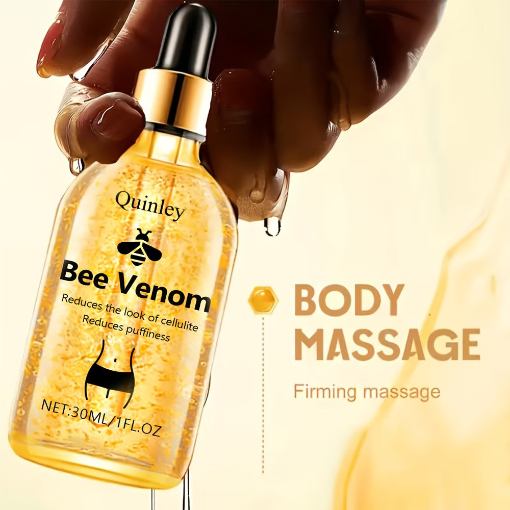 Bee Venom Body Oil 30ml Tightening Massage Oil with Honey Rosemary Extract for Waist Arms Legs Belly Nourishing Body Contouring Hot Oil