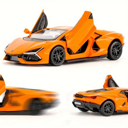 Lamborghini Diecast Car Model 1:36 Scale Alloy Pullback with Openable Doors, Aerodynamic Supercar Replica