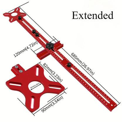 Circle Cutting Jig 3-in-1 Woodworking Router Fixture Expandable 3.54 to 24 Inch Diameter for Entryways, Bedrooms and Living Spaces
