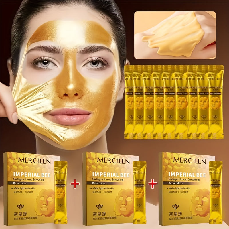 Propolis Face Mask 3 Boxes - Royal Jelly Hyaluronic Acid Niacinamide Squalane Deeply Sheet Mask