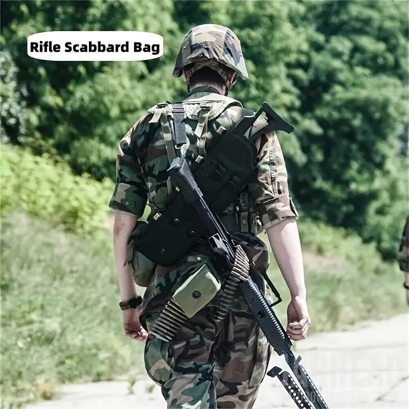 Tactical Shotgun Holster with MOLLE System – 19" 600D Oxford Cloth, Adjustable Strap & Shell Loops, Lightweight Hunting & Shooting Scabbard